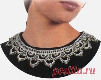 Вязаные воротнички. Схемы и модели