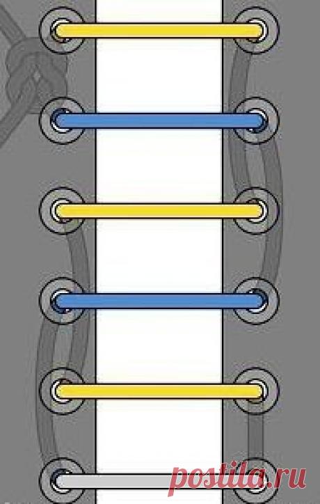 Как завязать красиво шнурки / Слабый пол!