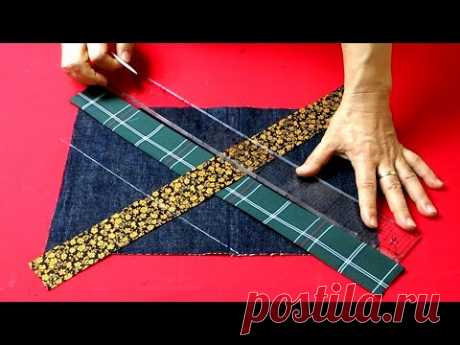 DIY자투리 활용한 매우 쉬운 "효과 만점" 패치웍 방법!/very easy but "effective" patchwork method/cute tote bag