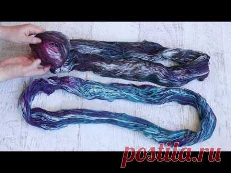 Dyepot Weekly #61 - Dyeing Asymmetric Sock Yarn with a Tie Dye Dry Rub and Steam Setting the Colors - YouTube