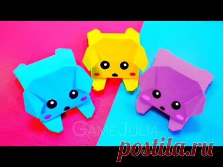 Кавайная собачка из бумаги