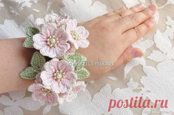Цветы крючком от японских мастеров. Схемы | Вязаные крючком аксессуары