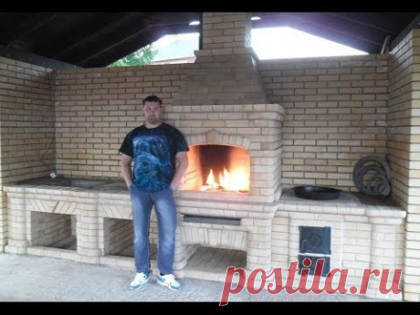Мангал и печь под казан из кирпича своими руками.