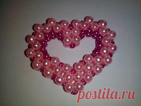 Сердце из бусин.Мастер-класс. I Часть