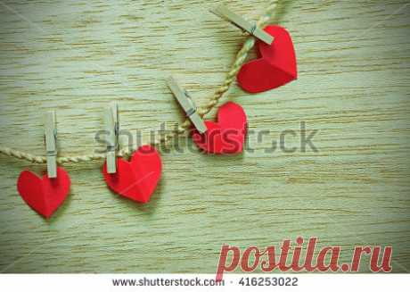 Valentines Day Heart Shaped Ribbon On Стоковые Фотографии 346099766 - Shutterstock