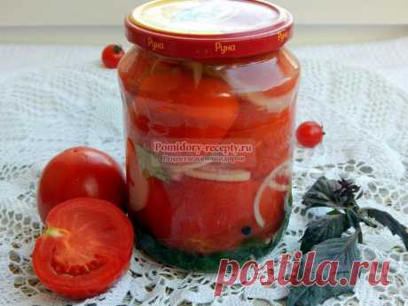 Помидоры половинками с луком на зиму. Рецепт с пошаговыми фото
