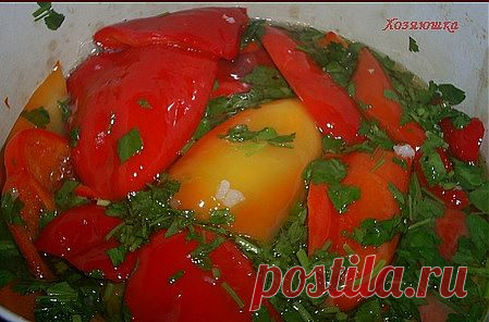 Перец, маринованный половинками за 5 минут