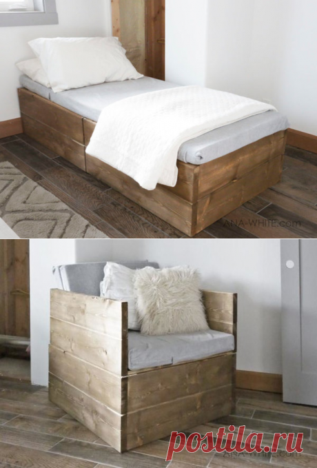 Женщина спроектировала и сама сделала кресло-кровать своими руками | СтройСам | Яндекс Дзен