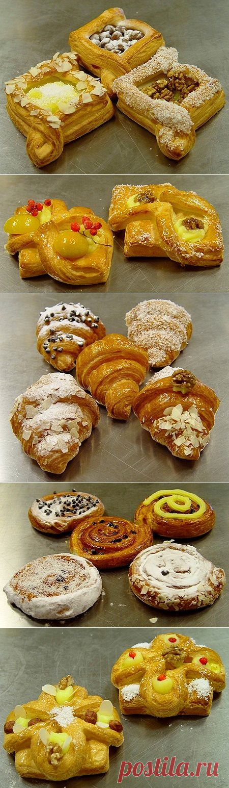Фигурные изделия из слоёного теста .
