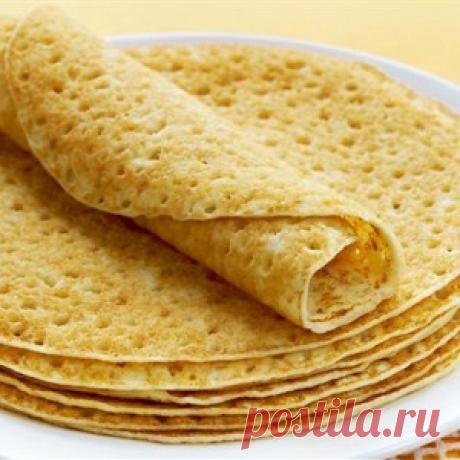 РЕЦЕПТ ТОНКИХ БЛИНОВ С ДЫРОЧКАМИ НА РЯЖЕНКЕ