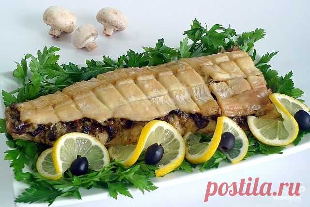 Щука с рисом и грибами - пошаговый кулинарный рецепт на Повар.ру