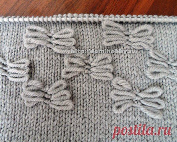 Вязание декоративных элементов "мотыльки"