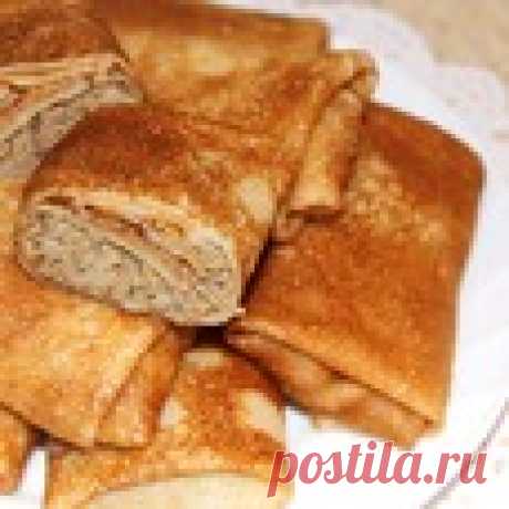 Блинчики с печенью и рисом Кулинарный рецепт