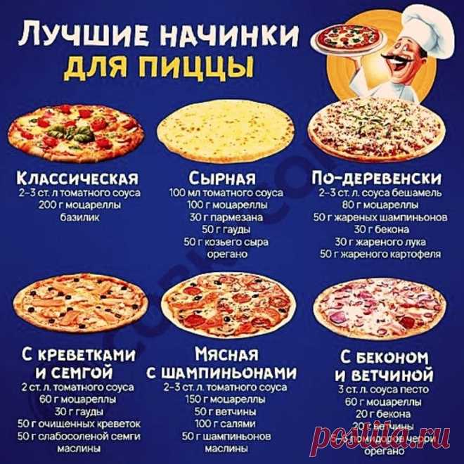 Лучшие начинки для любимой пиццы. Выбирайте любую.