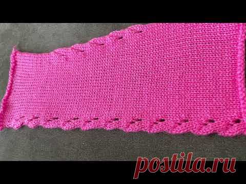 Обвязка бокового края изделия || Knitting machine