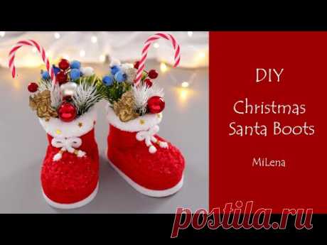 🎅 НОВОГОДНИЕ БАШМАЧКИ 🎅 SANTA BOOTS 🎅