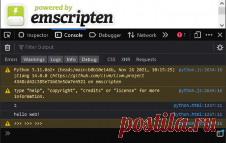 В основной ветке Python появилась возможность сборки для работы в браузере | ProHoster