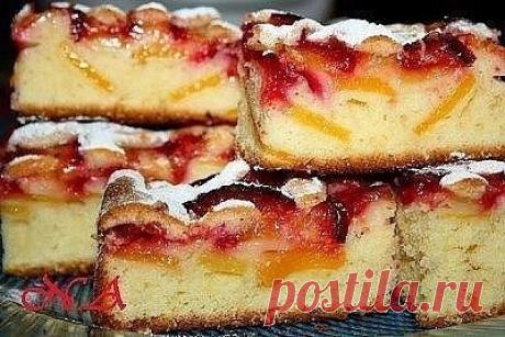 Веб Повар!: Пирог сливово-персиковый