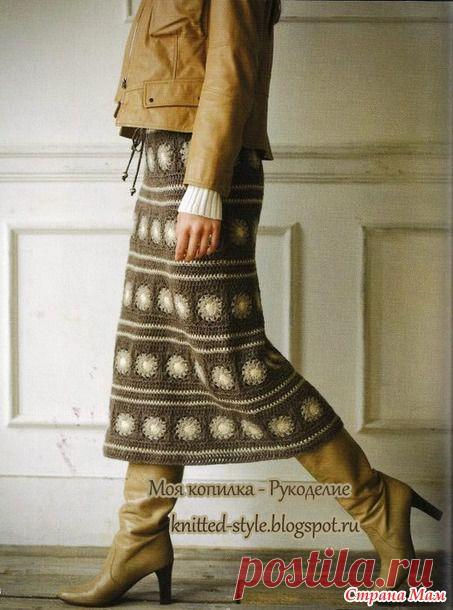 Очень элегантная юбка в этническом стиле из мотивов крючком: Дневник группы "Все в ажуре... (вязание крючком)" - Страна Мам