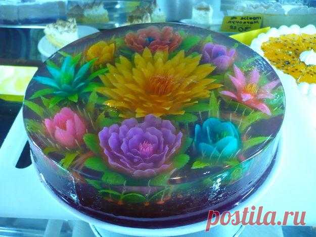 Восхитительный способ украшения желе и десертов - Простые рецепты Овкусе.ру