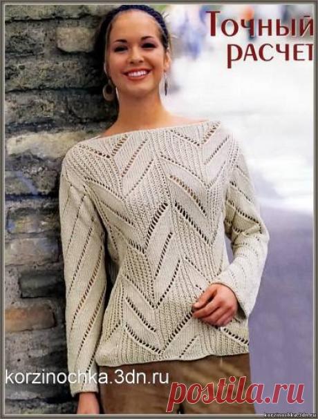 Вязание спицами летний пуловер - Вязание спицами, модели и схемы для вязания на спицах