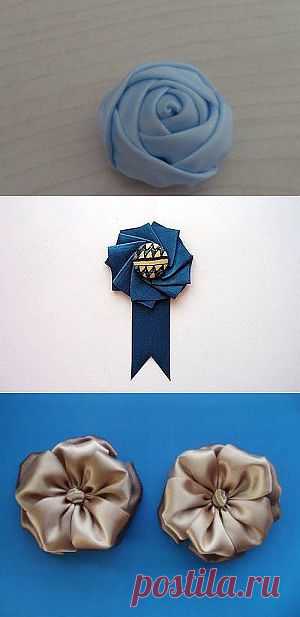 Своими руками    Делаем цветы из ткани