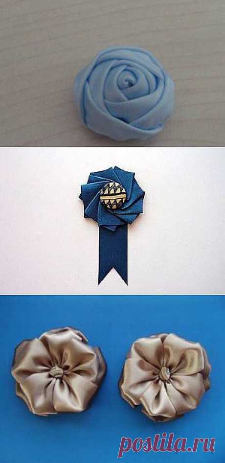 Своими руками    Делаем цветы из ткани