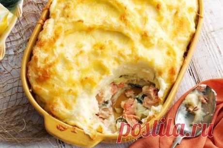 Идеальный обед: картофельно-рыбная запеканка | Вкусные рецепты