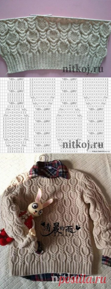 Узор кос для свитера » Ниткой - вязаные вещи для вашего дома, вязание крючком, вязание спицами, схемы вязания