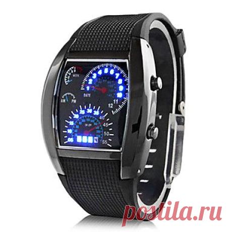 365 рублей - EUR € 5.99 - Мужские Спортивные часы, Стиль Спидометр, светодиодный цифровой, Бесплатная доставка на все электронные новинки!