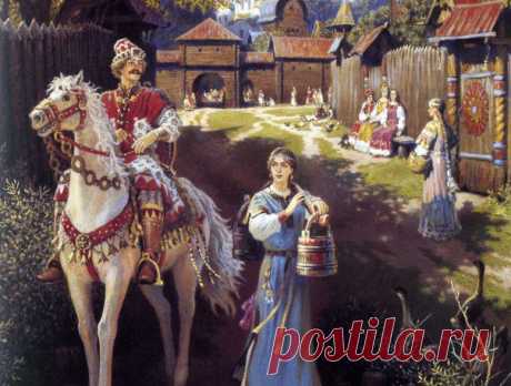 Ехал парень на коне верхом.видит девушка идет с ведром.Посмотрел в ведро,там нет воды,ну теперь не миновать беды.