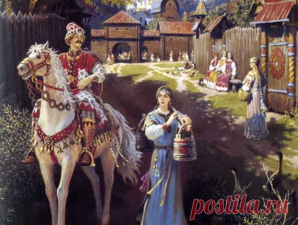 Ехал парень на коне верхом.видит девушка идет с ведром.Посмотрел в ведро,там нет воды,ну теперь не миновать беды.