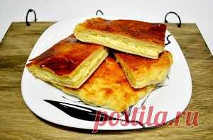 Закрытый слоёный пирог с сыром! Быстро, Легко и Очень Вкусно! рецепт с фото