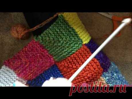 Knitting Mitered Squares for Cindy ~ DancesWithPitBulls ~