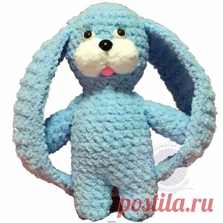 Ушастый заяц мягкая игрушка, в голубом цвете, alize softy baby, 18 см Ушастый заяц мягкая игрушка, в голубом цвете, из пряжи alize softy baby, 18 см - Пряжа alize softy baby превращает изделие в очень мягкую и нежную игрушку. Которую просто не хочется отпускать с рук. высота изделия 18 см, также на игрушки применены глазки, носик, ротик.