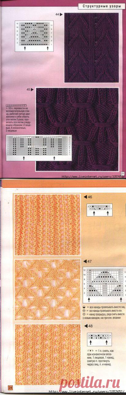 Узоры спицами (много).