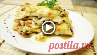 Овощная лазанья с соусом бешамель в домашних условиях