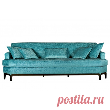 DY-684- 8311611 Диван трехместный велюр бирюзовый 254*98*84 см. Дизайнерские диваны купить в Москве - элитные диваны на заказ, цена в каталоге интернет-магазина ForestGum