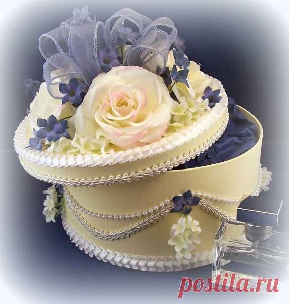 Shabby Chic Box Trinket Box Cake Box Jewelry от uniqueboxboutique