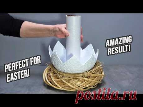 Cardboard tube+giant eggshell, I almost messed up the whole thing! But what came out in the end?