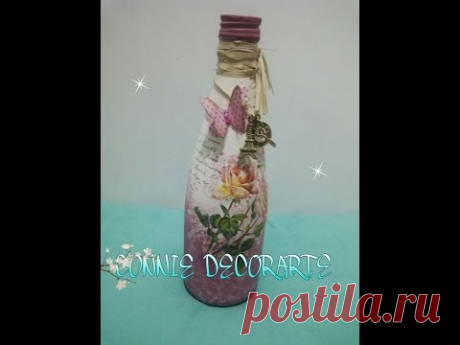 MIX MEDIA / BOTELLA VINTAGE / RECICLEMOS