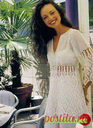 Ажурная туника. Узор "ананас" » Клубка.Нет - Все о вязании крючком
