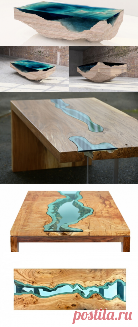 Деревянные столы, скамьи и столешницы. Часть 2. Со вставками из стекла, пластика, дерева и металла - Дизайн интерьеров | Идеи вашего дома | Lodgers