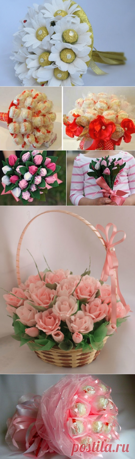 Букеты из конфет своими руками - пошагово: украшаем интерьер, делаем