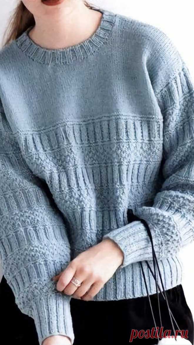 Пять моделей с интересными полосками. Вязание спицами | Марусино рукоделие Пульс Mail.ru Схемы