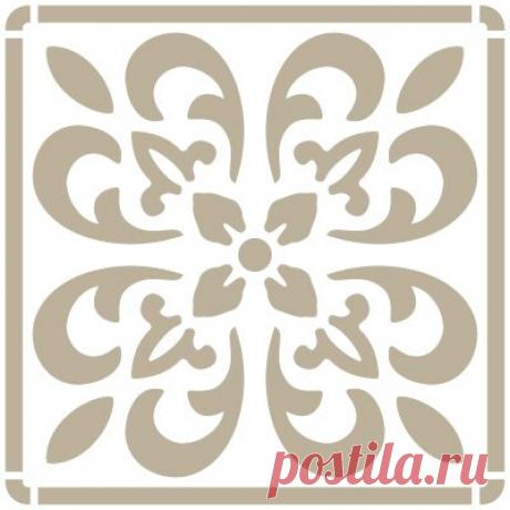 Stencil Mini Deko Fond 070 carrelage Iberia 05 approximatives Tailles : Stencil Design Taille : 12 x 12 cm. Taille : 9,5 x 9,5 cm: Amazon.fr: Cuisine & Maison