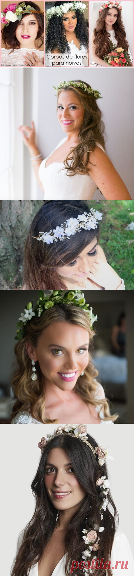 Coroas de flores para noivas #casamento #wedding #noiva #bride #tiara #coroa #crown