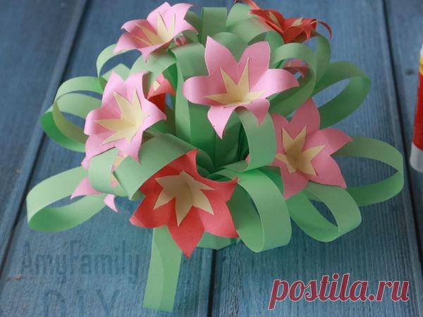 Творим с детьми: букетик цветов из бумаги | Журнал Ярмарки Мастеров