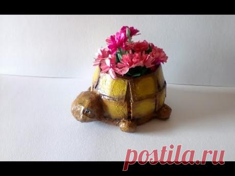 TORTUGA  formada con botella desechable y carton       Turtle  paper - YouTube