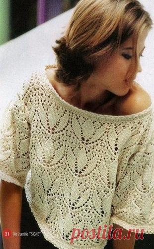 Красивый джемпер с оригинальным узором 